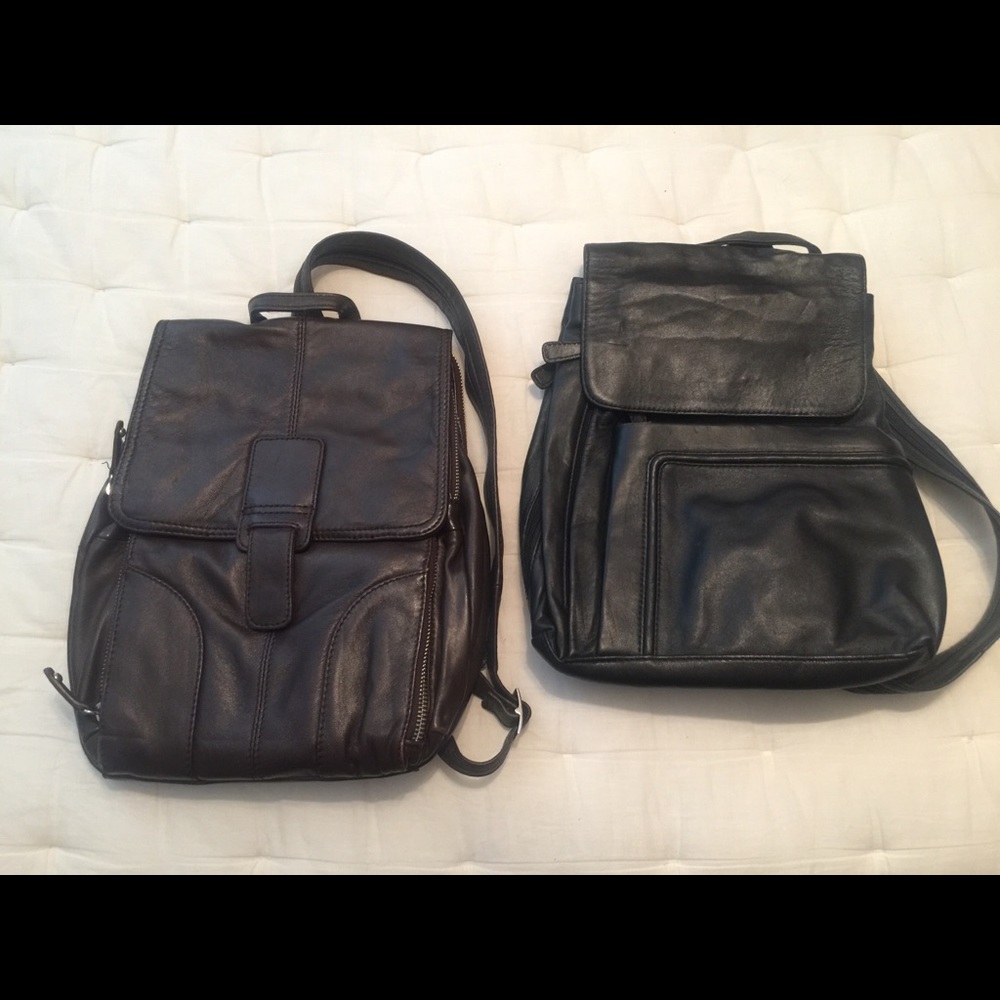 2 Wilson’s Leather Back Pack or Sling purses
